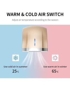 Secador de Manos Automático Taozhiyuan Oro 110V Compacto 2