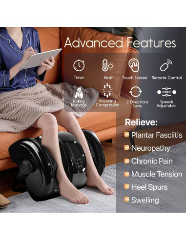 Masajeador de pies Shiatsu iKyoor con calor y control remoto