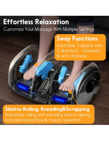 Masajeador de pies Shiatsu iKyoor con calor y control remoto