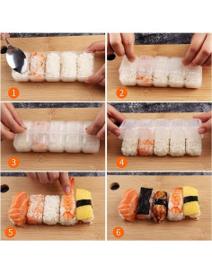 Prensa de Sushi JapanBargain 1753 para Nigiri - Molde Antiadherente 2
