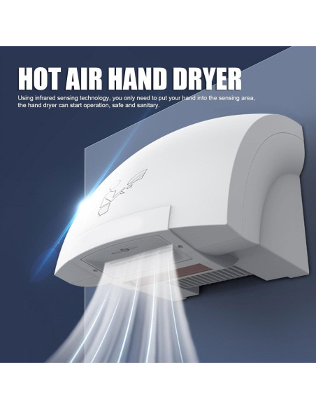 Secador de Manos Eléctrico Genérico 1200W Infrarrojo 10s