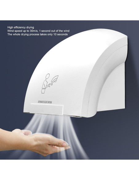Secador de Manos Eléctrico Genérico 1200W Infrarrojo 10s