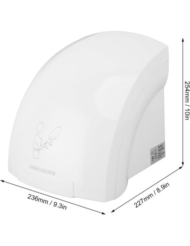 Secador de Manos Eléctrico Genérico 1200W Infrarrojo 10s
