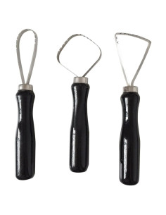 Juego de 3 cuchillos de escultura y raspado para cerámica
