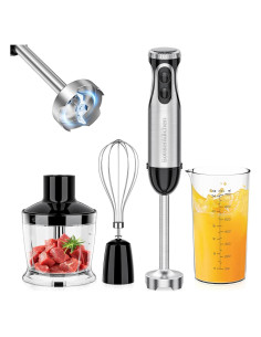Batidora de Inmersión Bonsenkitchen HB3203, 20 Velocidades, 500W