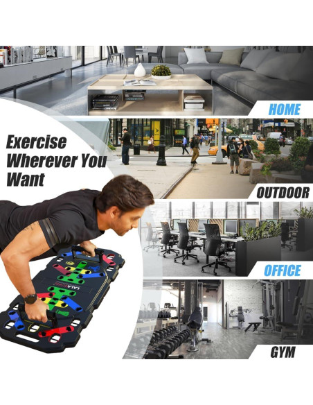 Tabla de Entrenamiento Plegable LALAHIGH para Flexiones 300kg