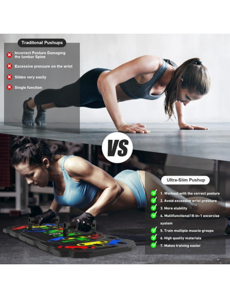 Tabla de Entrenamiento Plegable LALAHIGH para Flexiones 300kg