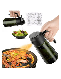 Rociador de Aceite de Oliva JULEHUI 470ml Reutilizable 2 en 1