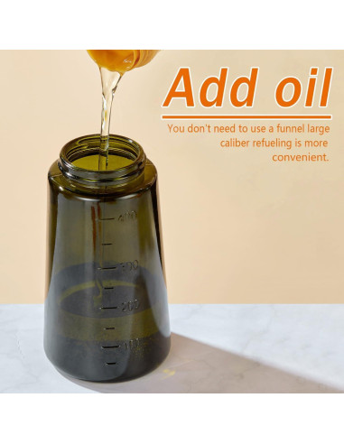 Rociador de Aceite de Oliva JULEHUI 470ml Reutilizable 2 en 1