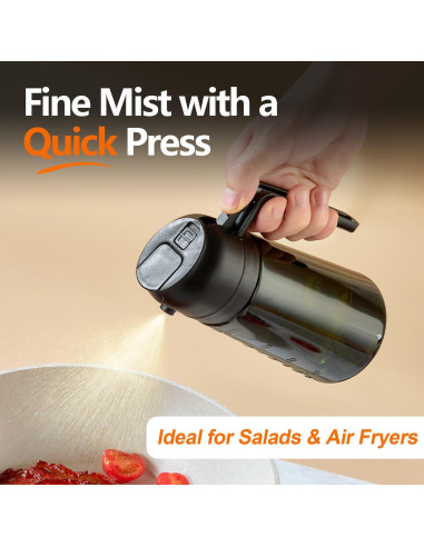 Rociador de Aceite de Oliva JULEHUI 470ml Reutilizable 2 en 1