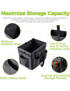 Organizador de Maletero de Coche FFDZ 35x25x32 cm Negro 2