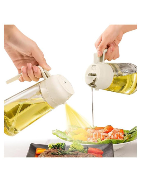 Rociador de Aceite Kimilx 600ml de Vidrio para Cocinar