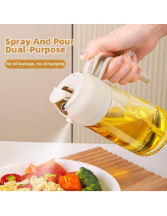 Rociador de Aceite Kimilx 600ml de Vidrio para Cocinar 2