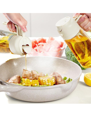 Rociador de Aceite Kimilx 600ml de Vidrio para Cocinar