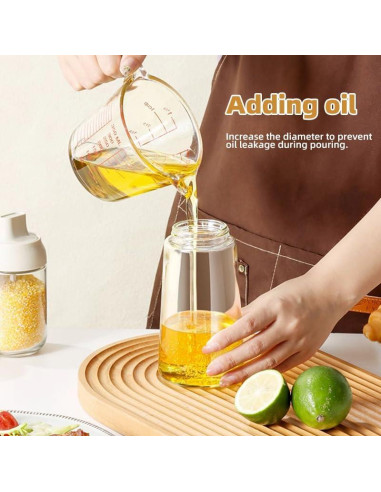 Rociador de Aceite Kimilx 600ml de Vidrio para Cocinar