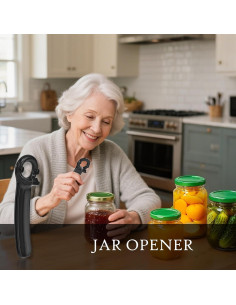 Abrebotellas Ergonomico READAEER para Manos Débiles - Negro 2