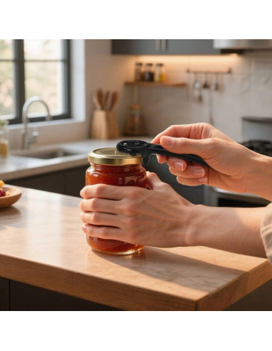 Abrebotellas Ergonomico READAEER para Manos Débiles - Negro