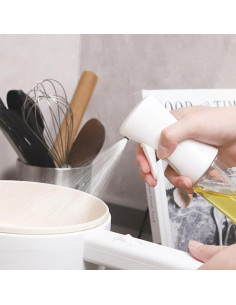 Botella de Spray de Aceite HiKin 300ml Tipo Presión Blanca 2