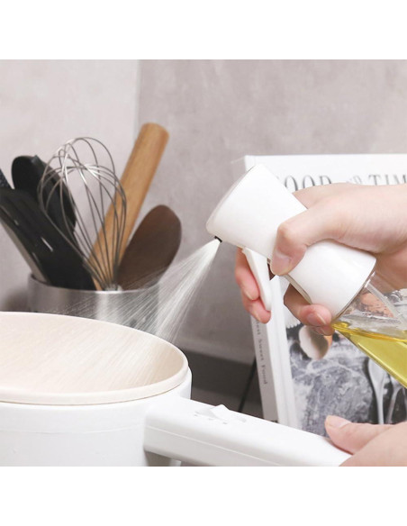 Botella de Spray de Aceite HiKin 300ml Tipo Presión Blanca