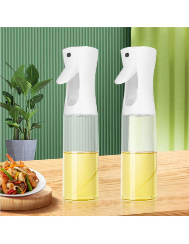Botella de Spray de Aceite HiKin 300ml Tipo Presión Blanca
