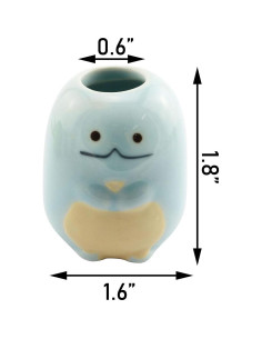 Soporte de Cepillo de Dientes Cerámica Tegg 4 Piezas Animales 2