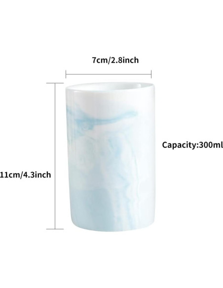 Soporte de Cepillo de Dientes Cerámica WongWongCat 300ml Azul