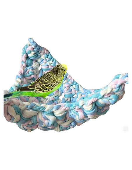 Red de Cuerda de Escalada Colorida NITCAN 30x20cm para Aves y Mascotas