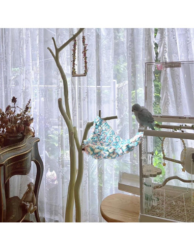 Red de Cuerda de Escalada Colorida NITCAN 30x20cm para Aves y Mascotas