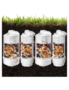 Contenedor de Compostaje Blosssound 4 Pcs PVC Jardín 30x16cm