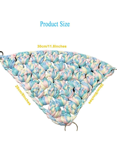 Red de Cuerda de Escalada Colorida NITCAN 30x20cm para Aves y Mascotas