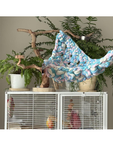 Red de Cuerda de Escalada Colorida NITCAN 30x20cm para Aves y Mascotas