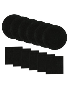 Filtros de Cubo de Compost Resinta - 12 Piezas Redondos y Cuadrados