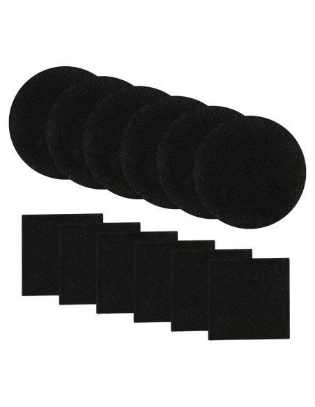 Filtros de Cubo de Compost Resinta - 12 Piezas Redondos y Cuadrados