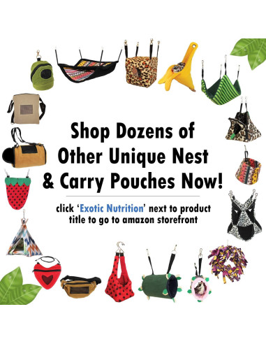 Bolsa Nido Deluxe Exotic Nutrition 20x17 cm Verde para Mascotas