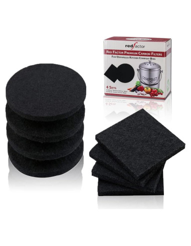 Filtros de Carbón Activado RED FACTOR 8 Pack para Compostaje