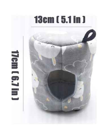 Cama Colgante para Hámster ZOOPOLR 13x13 cm Gris