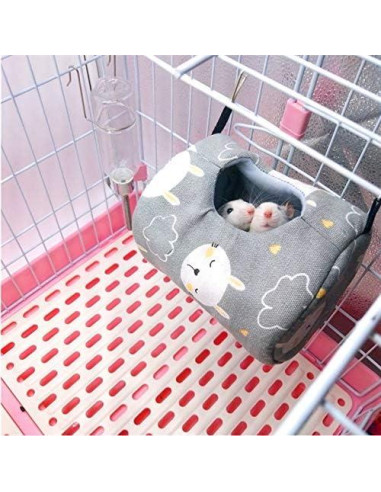Cama Colgante para Hámster ZOOPOLR 13x13 cm Gris