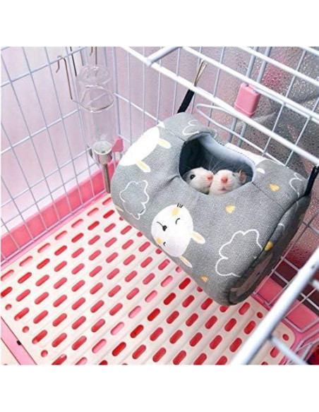 Cama Colgante para Hámster ZOOPOLR 13x13 cm Gris