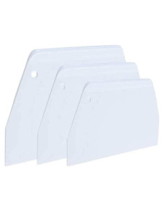 Juego de 3 Raspadores Plásticos Trapezoidales DonLeeving - Herramienta de Cocina