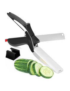 Tijeras de Cocina V TOWER 2 en 1 con Tabla de Cortar 24 cm