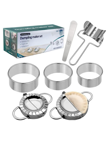 Kit de Hacer Dumplings AMGOYA Acero Inoxidable 7 Piezas
