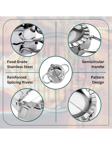 Kit de Hacer Dumplings AMGOYA Acero Inoxidable 7 Piezas