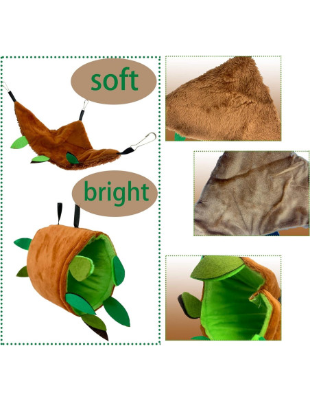 Hamaca para Hámster MUYG, Conjunto de 5 Piezas, Marrón Hamaca para Hámster MUYG, Conjunto de 5 Piezas, Marrón