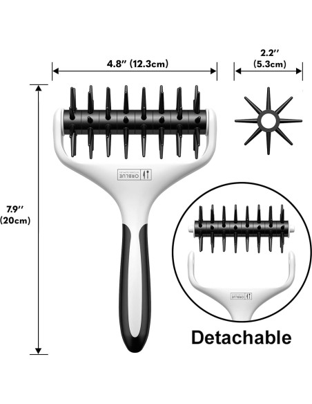 Rodillo Docker para Masa de Pizza Orblue - 21.34 cm, Negro