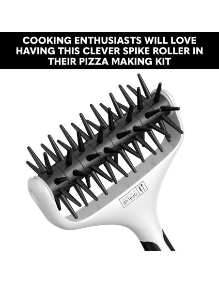 Rodillo Docker para Masa de Pizza Orblue - 21.34 cm, Negro