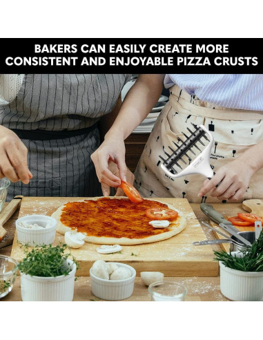 Rodillo Docker para Masa de Pizza Orblue - 21.34 cm, Negro