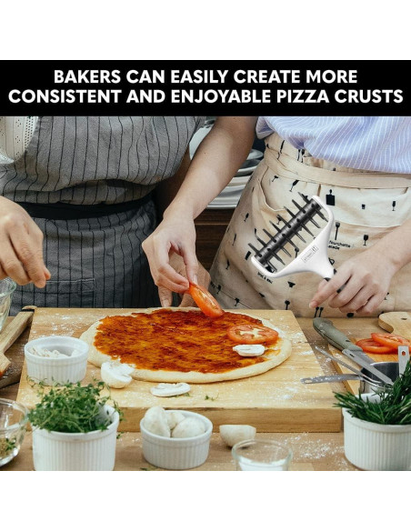 Rodillo Docker para Masa de Pizza Orblue - 21.34 cm, Negro