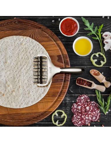 Rodillo Docker para Masa de Pizza Orblue - 21.34 cm, Negro