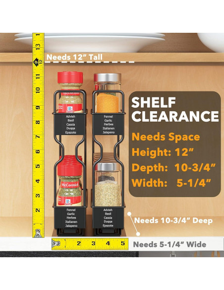 Organizador de Especias SpaceAid con 2 Cajones Deslizantes