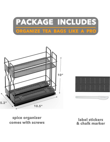 Organizador de Especias SpaceAid con 2 Cajones Deslizantes